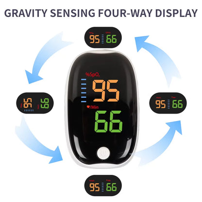 LK89 Finger Pulse Oximeter Medical Portable Blood Oxygen Oxymetre Heart Rate Saturation Meter OLED Oximetro De Dedo LED Display